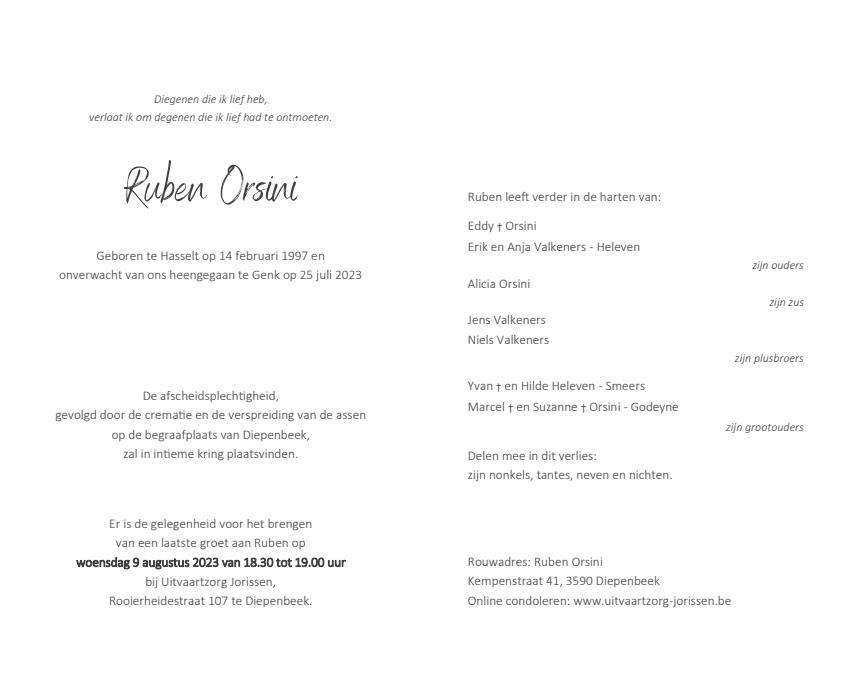 Letter Of Condolence