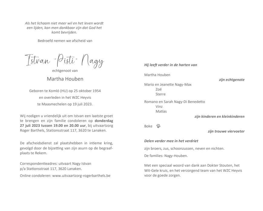 Letter Of Condolence