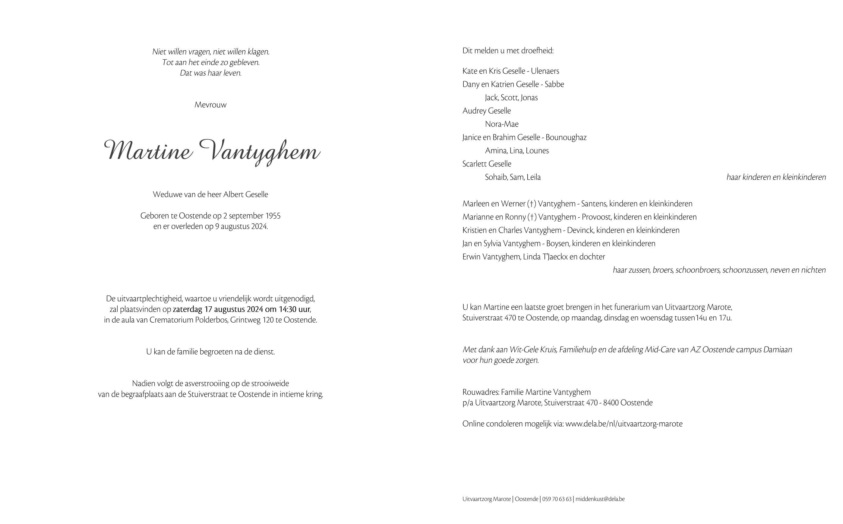 Letter Of Condolence