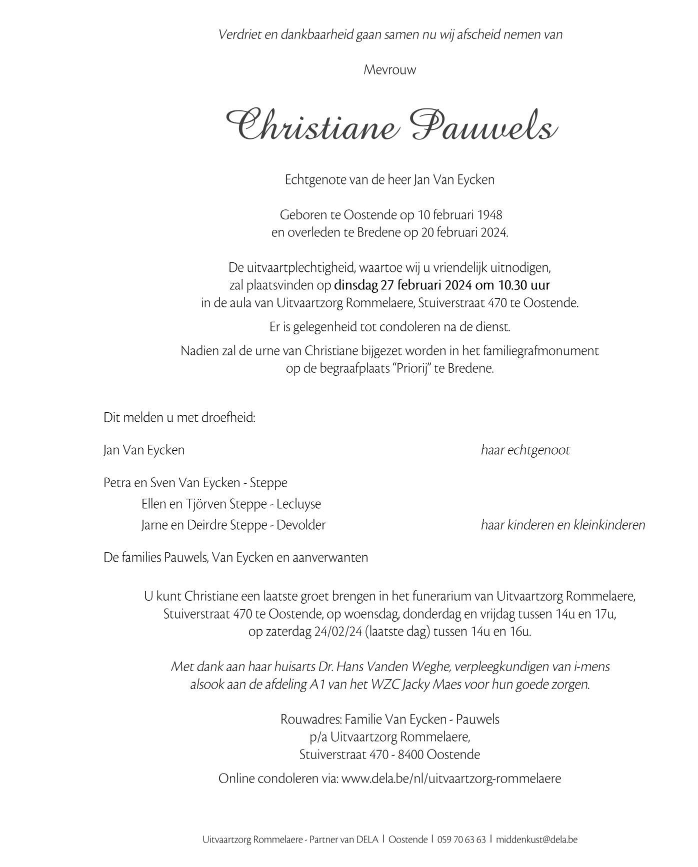 Letter Of Condolence