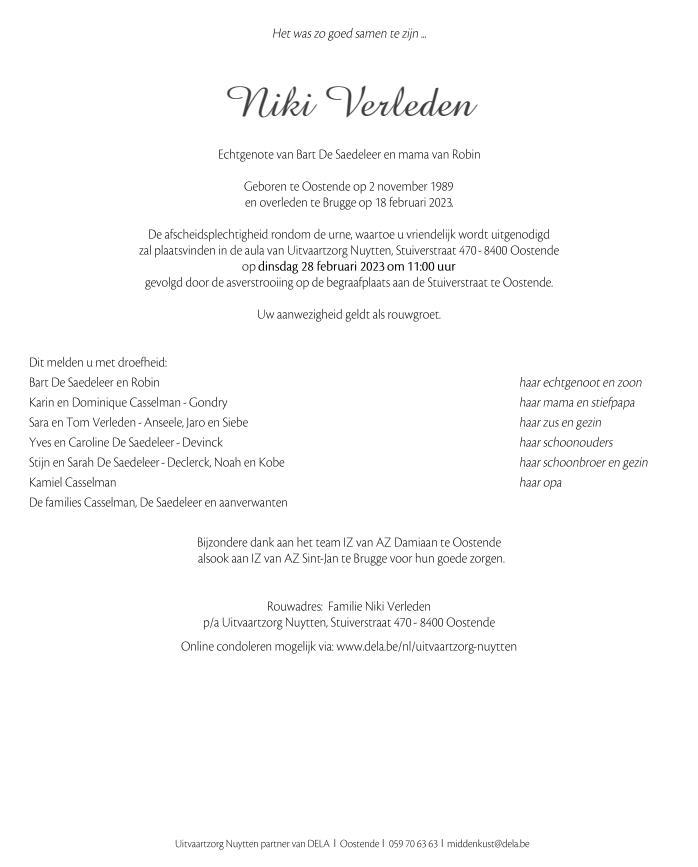 Letter Of Condolence