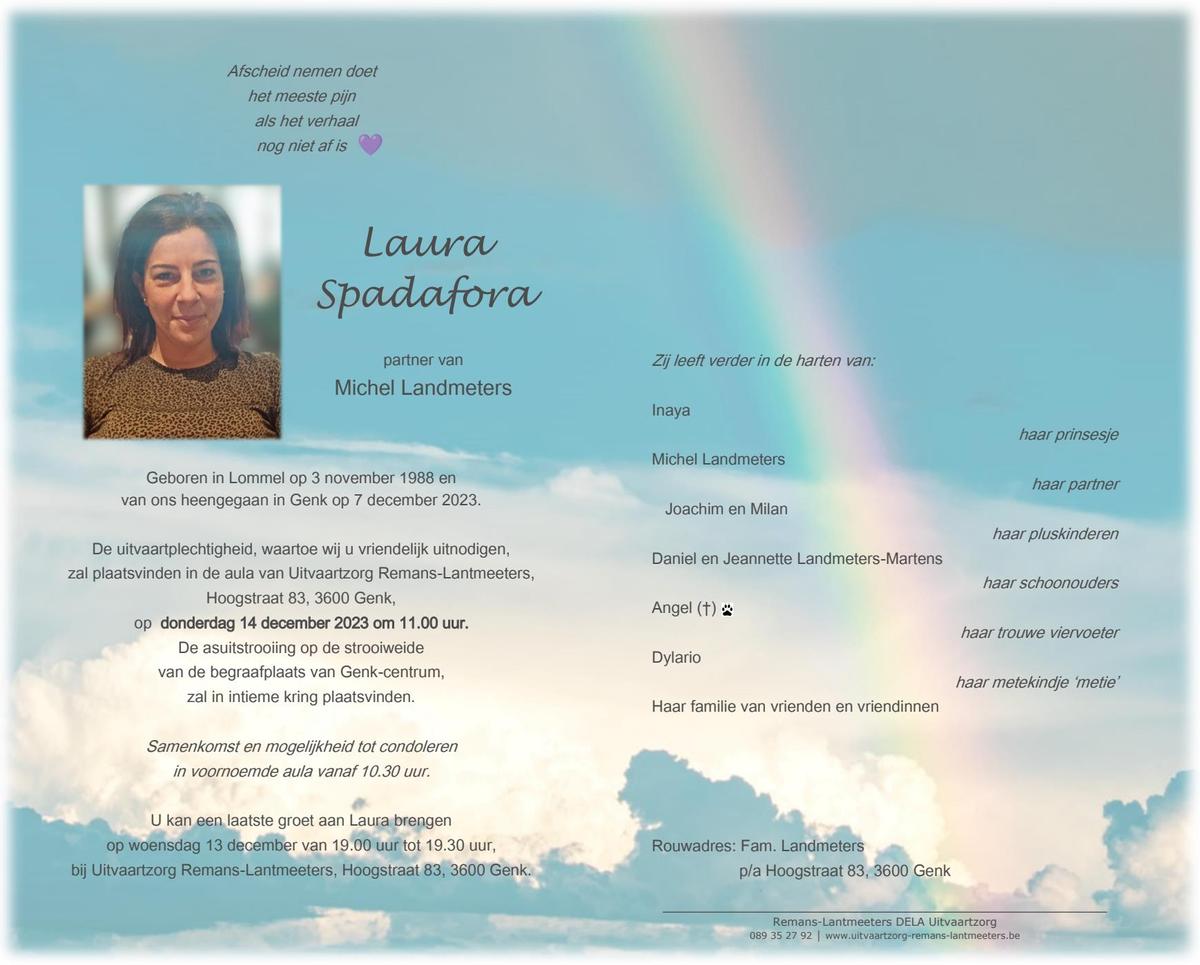 Laura Spadafora 07/12/2023 | In gedachten